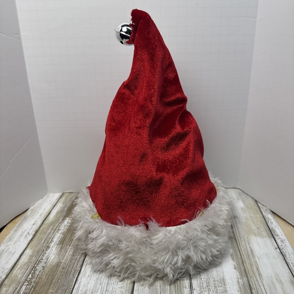Dan Dee Musical Animated Light Up Santa Hat Adjustable Christmas Humor Santa Hat